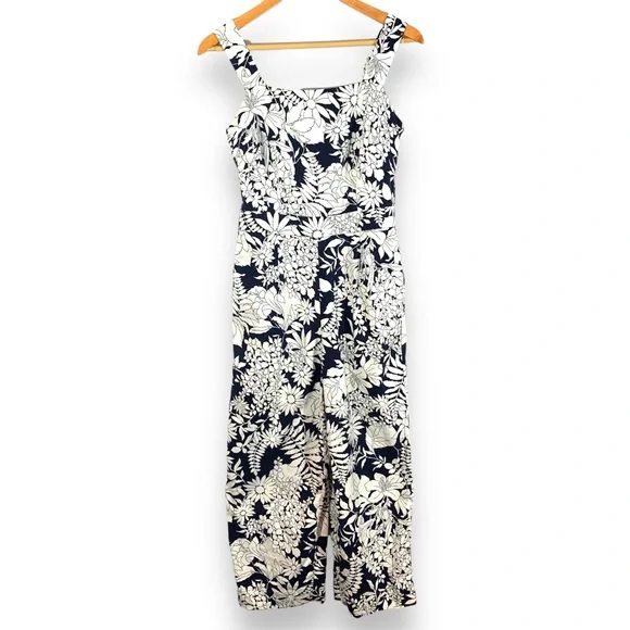 Boden Pants Jumpsuits Boden Navy Blue White Flower Jumpsuit